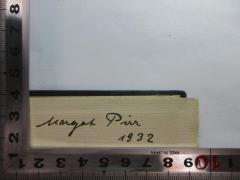 - (Pirr, Margot), Von Hand: Name; 'Margot Pirr
1932'. 