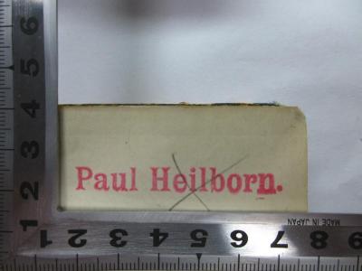 - (Heilborn, Paul), Stempel: Name; 'Paul Heilborn'. ;12 F 250&lt;2&gt;1/2 : Die Könige der Germanen : 1. Die Zeit von der Wanderung : Die Vandalen (1910)