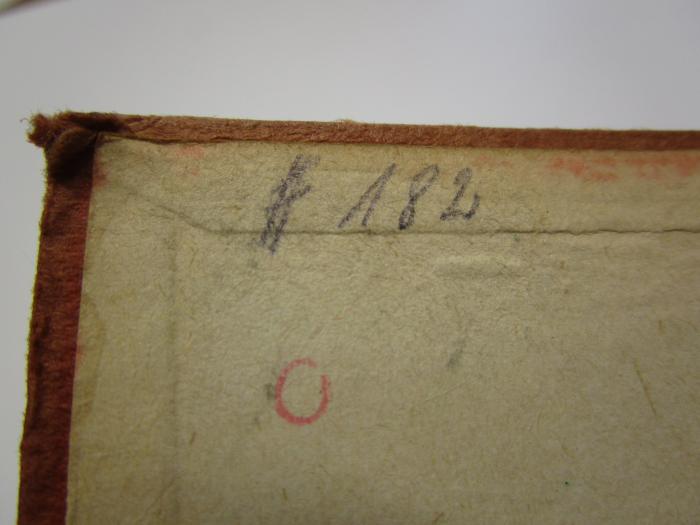 III 52355 i: Unruhige Gäste : Ein Roman aus dem Saekulum (1919);- (Kahn, Käthe), Von Hand: Exemplarnummer; '# 182'. 