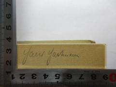 - (Hartmann, Hans), Von Hand: Name; 'Hans Hartmann'. 