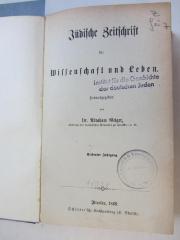 Z Gei 7: Jüdische Zeitschrift für Wissenschaft und Leben (1869)