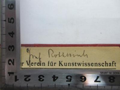 - (Rothkirch), Von Hand: Name; 'Prof. Rothkirch'. ;2 H 105/4&lt;2&gt;-2 : Handbuch der Deutschen Kunstdenkmäler : 2 Nordostdeutschland (1922)
