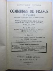 2 D 467&lt;16&gt; : Dictionnaire national des communes de France et d'Algérie : Colonies Francaises, pays de protectorat (1950)