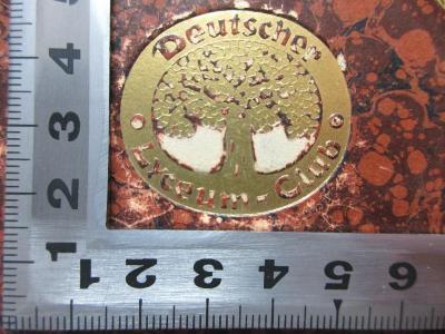 - (Lyceum-Club), Siegel: ; 'Deutscher Lyceum-Club'. ;1 I 38&lt;2&gt; : Zur Sprachwissenschaft (1901)