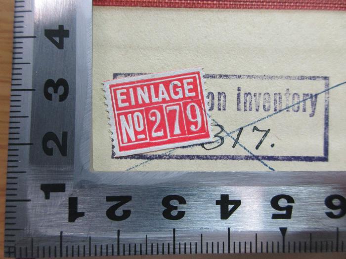 -, Stempel: -; '[?]n Inventory
[?] 317
';3 F 162 : The riddle of the Rhine : chemical strategy in peace and war (1923)