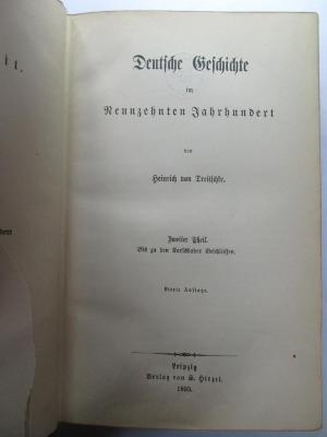 3 E 134&lt;4&gt;-25 : Deutsche Geschichte im Neunzehnten Jahrhundert : 2. Bis zu den Karlbader Beschlüssen (1893)
