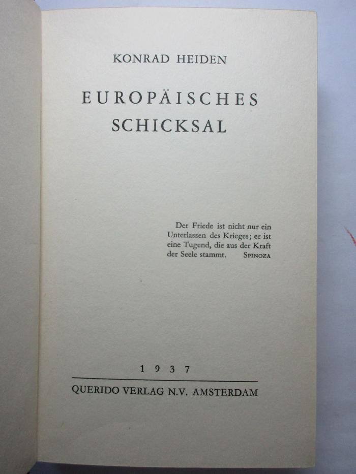 15 E 236 : Europäisches Schicksal (1937)