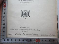 - (Haidenthaller, Max), Von Hand: -; 'Kooß. Dr. Max Haidenthaller, Salzburg-St.Plasur'. 