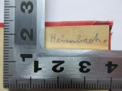 - (Heimbach), Von Hand: Name; 'Heimbach'. 