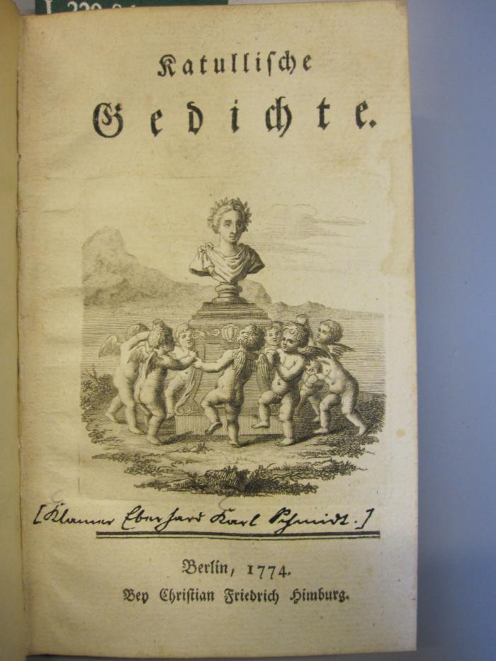 L 220 SchmiK50: Katullische Gedichte (1774)