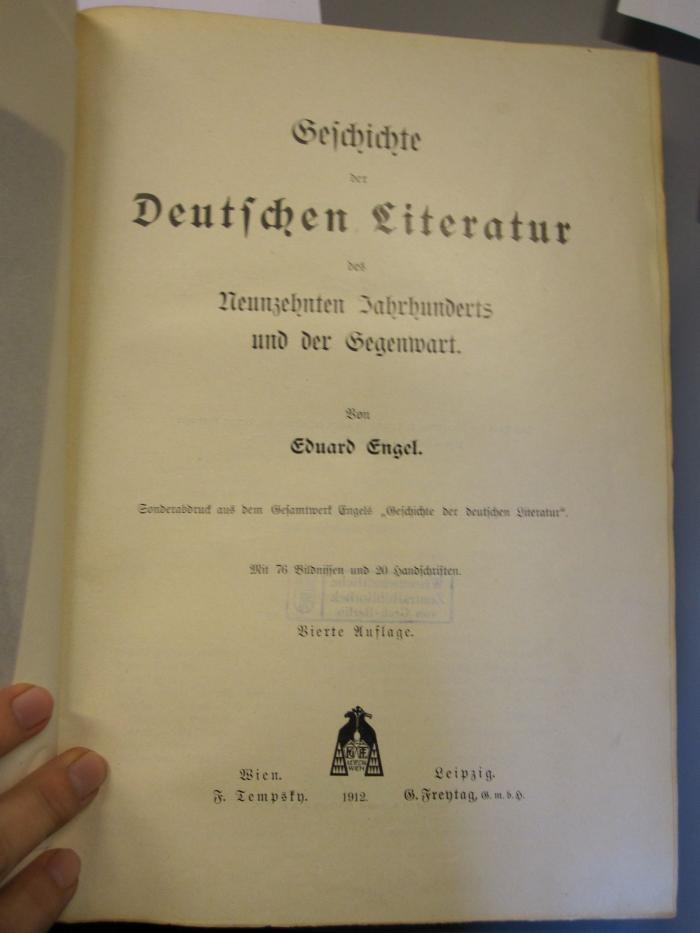 L 161 54: Geschichte der Deutschen Literatur (1912)
