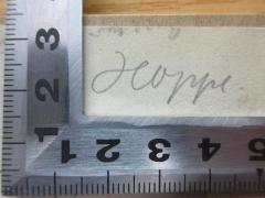 - (Hoppe), Von Hand: Name; 'Hoppe'. 