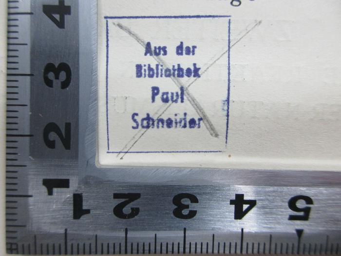 - (Schneider, Paul), Stempel: -; 'Aus der 
Bibliothek
Paul
Schneider'. ;3 I 23 &lt;3&gt; - 2 : Hauptströmungen der Literatur des Neunzehnten Jahrhunderts : Zweiter Band : 3. Die Reaktion in Frankreich : 4. Der Naturalismus in England (1924)