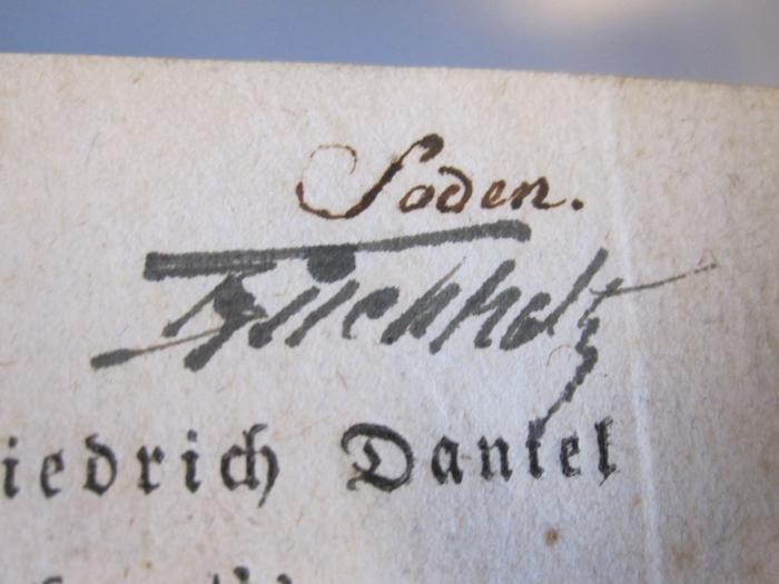 49 / 9548, L 224 Schub501.2.: Christian Friedrich Daniel Schubart's Gedichte (1802);- ([...]enholz, [?]), Von Hand: Autogramm, Name; '[...]enholz'. ;- (Soden, [?]), Von Hand: Autogramm, Name; 'Soden.'. 