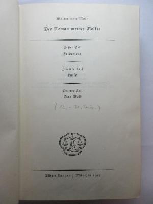14 X 95 - 16 : Der Roman meines Volkes (1925)