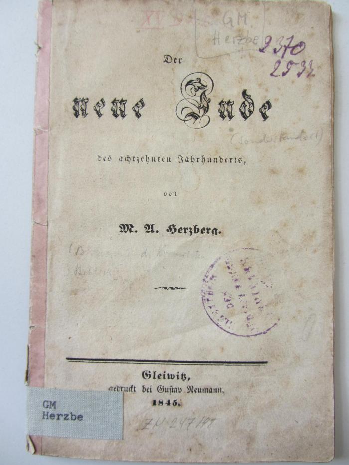 GM Herzbe : Der neue Jude (1845)