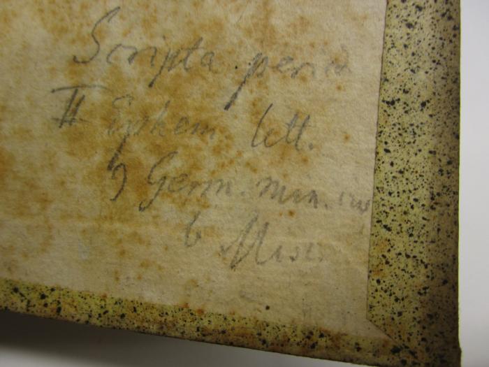  Für aeltere Litteratur und neuere Lectüre : Quartal-Schrift (1785);- (unbekannt), Von Hand: Annotation. 