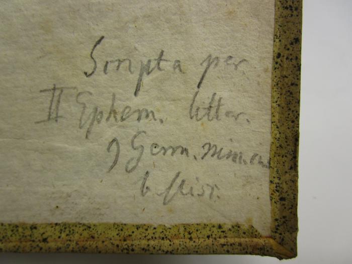  Für aeltere Litteratur und neuere Lectüre : Quartal-Schrift (1784);- (unbekannt), Von Hand: Annotation. 