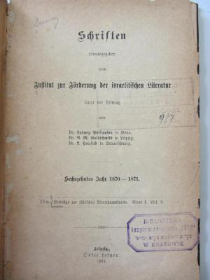J Löwl 2: Graphische Requisiten und Erzeugnisse bei den Juden (1871)