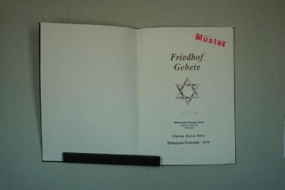 - (Synagogen-Gemeinde Köln), Stempel: Annotation; 'Muster'. 