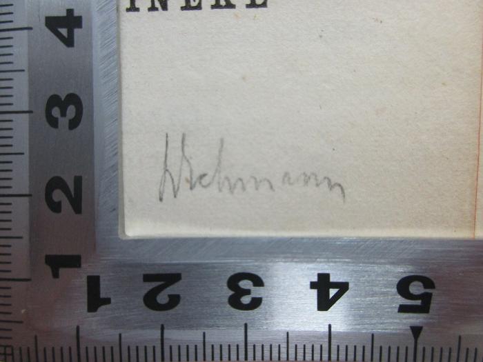 -, Von Hand: Autogramm; '[?] [?]mann'