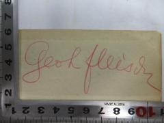 - (Geohfleisch), Von Hand: Autogramm; 'Geohfleisch'. 
