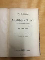 Ig 86 : Die Geschichte der Englischen Arbeit (Six Centruries of Work and Wages) (1896)