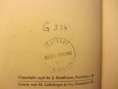 - (Jüdische Reform-Gemeinde in Berlin), Stempel: Ortsangabe, Name; 'Jüdische Reform-Gemeinde E.V. Berlin'.  (Prototyp)