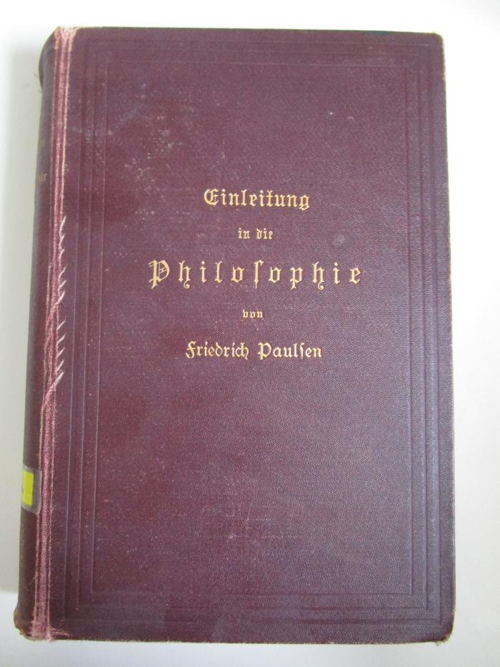 VIII 921 2. Ex.: Einleitung in die Philosophie (1909)