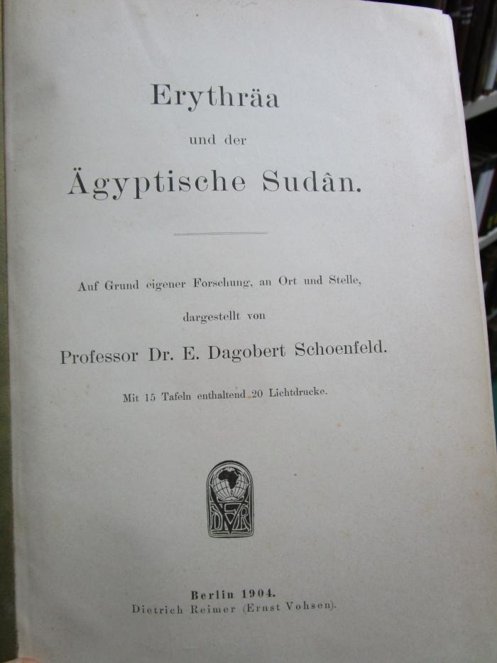 II 16050 3. Ex.: Erythräa und der Ägyptische Sudân (1904)