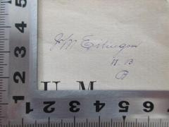 - (Eitingon, Max;unbekannt), Von Hand: Autogramm, Initiale; 'Dr. M. Eitingon
N. B.
B.'. 