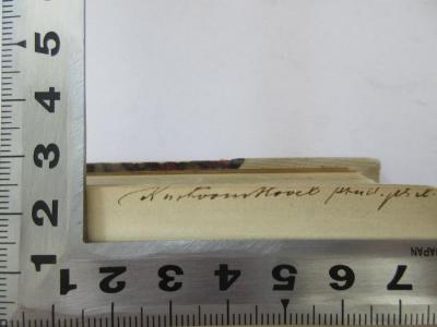 - (Havel, Kurt von), Von Hand: Notiz; 'Kurt von Havel stud. phil.'. 