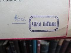 - (Hoffmann, Alfred), Von Hand: Datum; '6/5.21.'. 