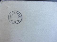 - (Neumann, Hans Werner), Stempel: Name; 'Bibliothek H.W.N.'. 
