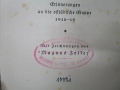 - (Lesehalle der Jüdischen Gemeinde, Berlin-Charlottenburg), Von Hand: Signatur; '1002i'. 