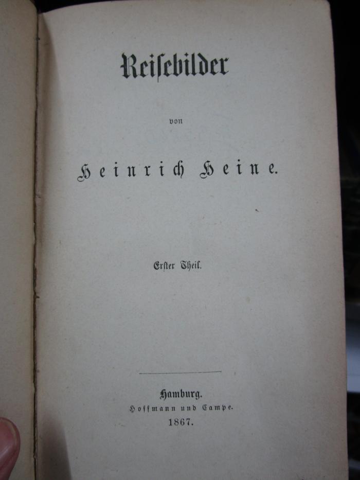 III 35860 1 3. Ex.: Reisebilder (1867)