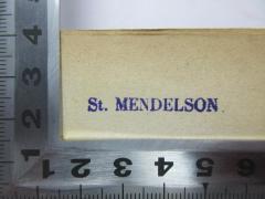 - (Mendelson, St.), Stempel: Name; 'St. MENDELSON'. 