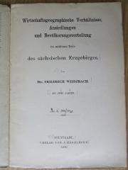 18/79/13619(5) : Wirtschaftsgeographische Verhältnisse, Ansiedlungen und Bevölkerungsverteilung im mittleren Teil des sächsischen Erzgebirges (1908)
