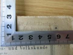 - (Klautzsch, Adolf), Stempel: Name, Berufsangabe/Titel/Branche; 'Dr. Adolf Klautzsch
Kgl. Bezirksgeologe'. 