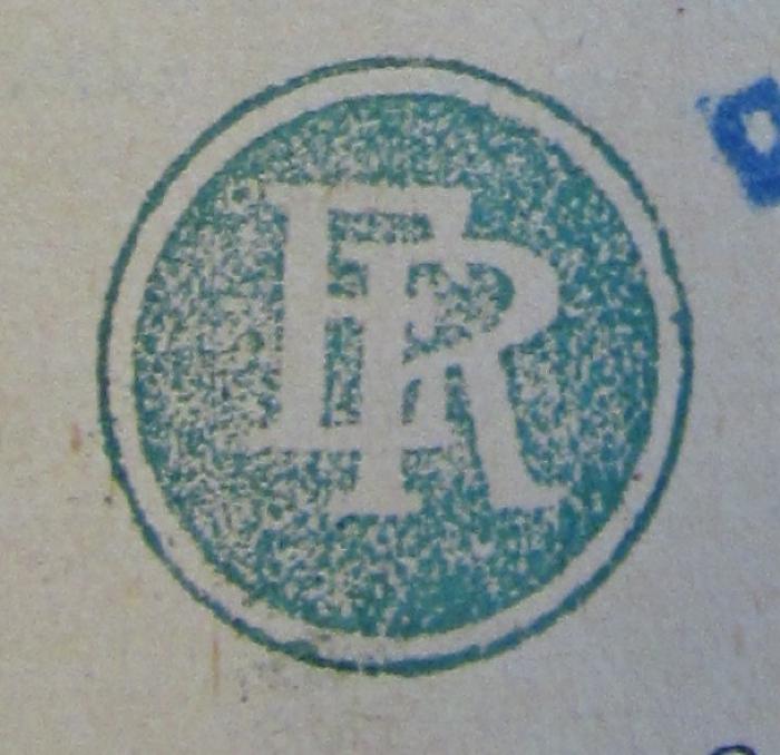 - (Erwin Rawicz), Stempel: Name; 'ER'.  (Prototyp)