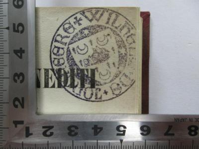 - (Jonchsere, Wilhelm de), Stempel: Wappen, Name; 'Wilhelm de Jonchsere'.  (Prototyp)