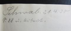 - (Gottfried Schwab), Von Hand: Name, Datum; 'Schwab 21.4.1930'. 