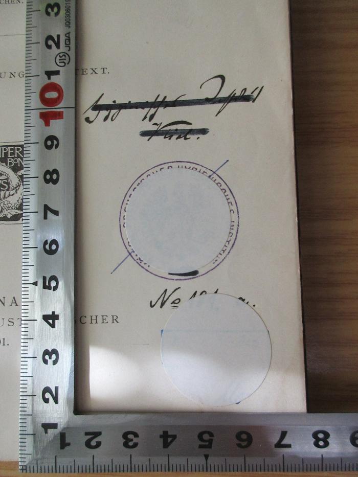 14/79/13496(4) : Die Protozoen als Parasiten und Krankheitserreger : nach biologischen Gesichtspunkten dargestellt (1901);- (Königl. Preussisches Hygienisches Institut), Stempel: Name; 'Königl. Preussisches Hygienisches Institut'. 