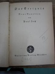 Cm 5664 Ers.: Das Ereignis : Neue Novellen ([1920])