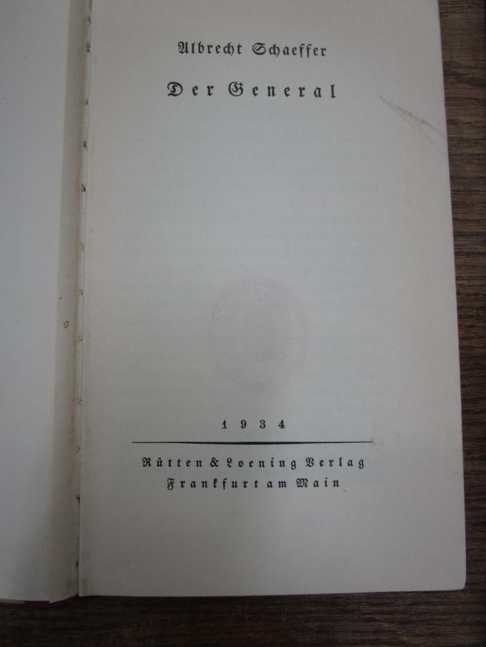 Cm 1392 Ers.: Der General (1934)