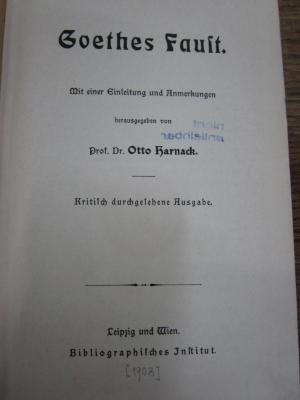 Cl 608: Goethes Faust ([1908])