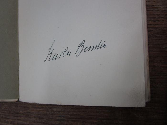 Cm 5937 2. Ex.: Aïssé : Novelle (1916);- (Bendix, Karla), Von Hand: Autogramm, Name; 'Karla Bendix'. 
