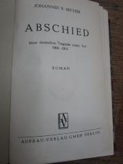 Cm 7142 4. Ex.: Abschied : Einer deutschen Tragödie erster Teil 1900 - 1914 : Roman (1945)