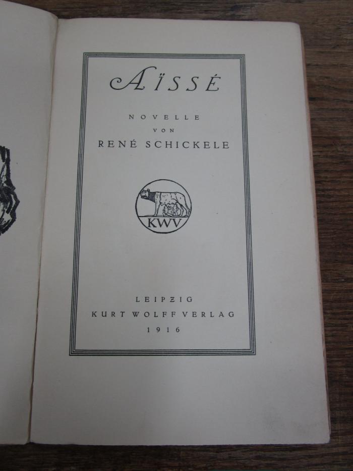 Cm 5937 2. Ex.: Aïssé : Novelle (1916)