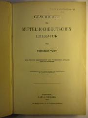 5 X 758&lt;2*1906&gt; : Geschichte der mittelhochdeutschen Literatur (1906)